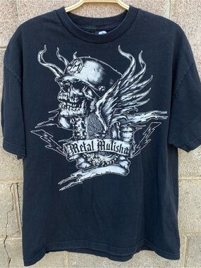 Vintage Metal Mulisha Shirt Mens XL Black Logo Skull Graphic Adult Y2k